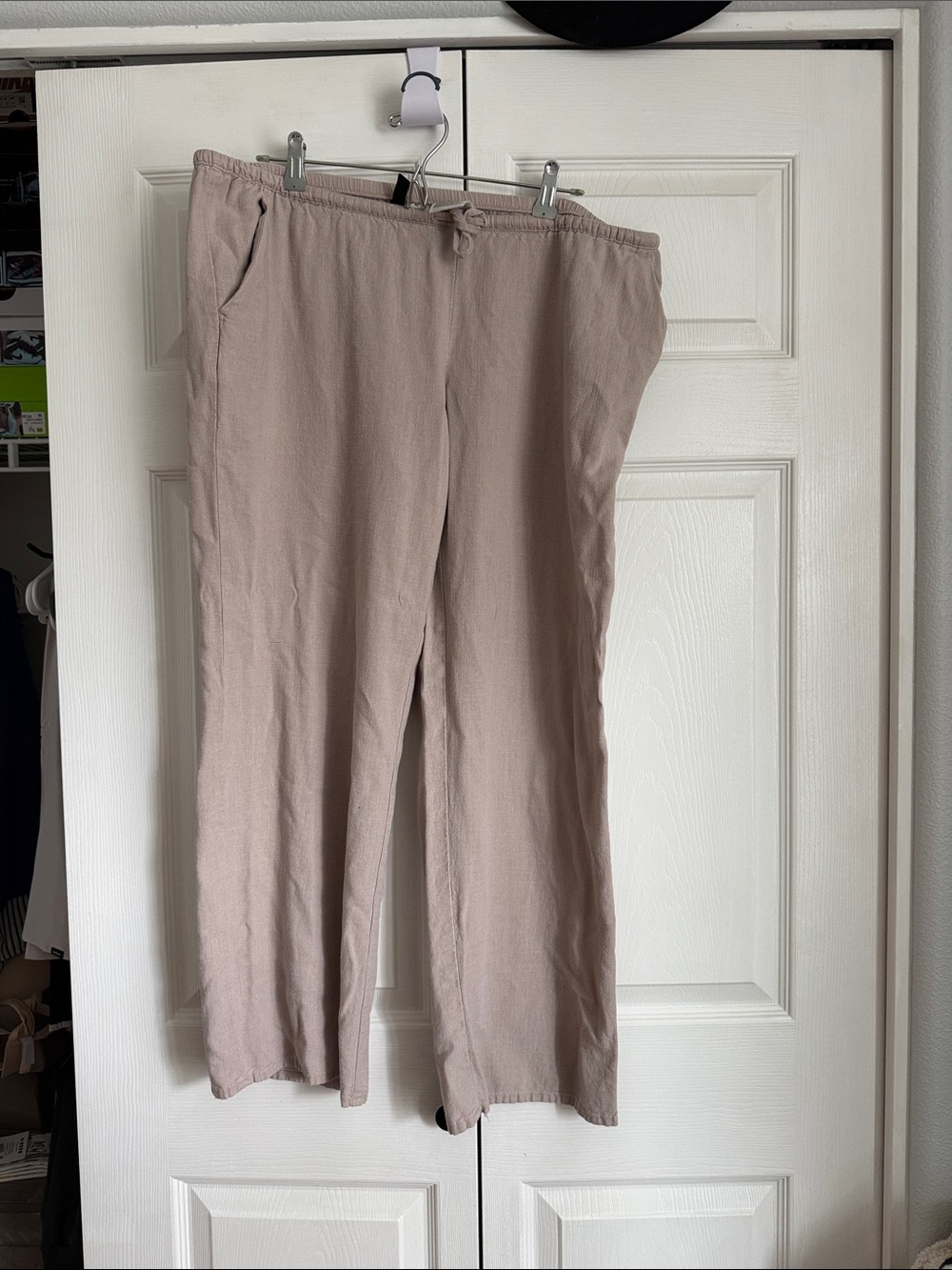 H&M Womens Linen Pants - Taupe